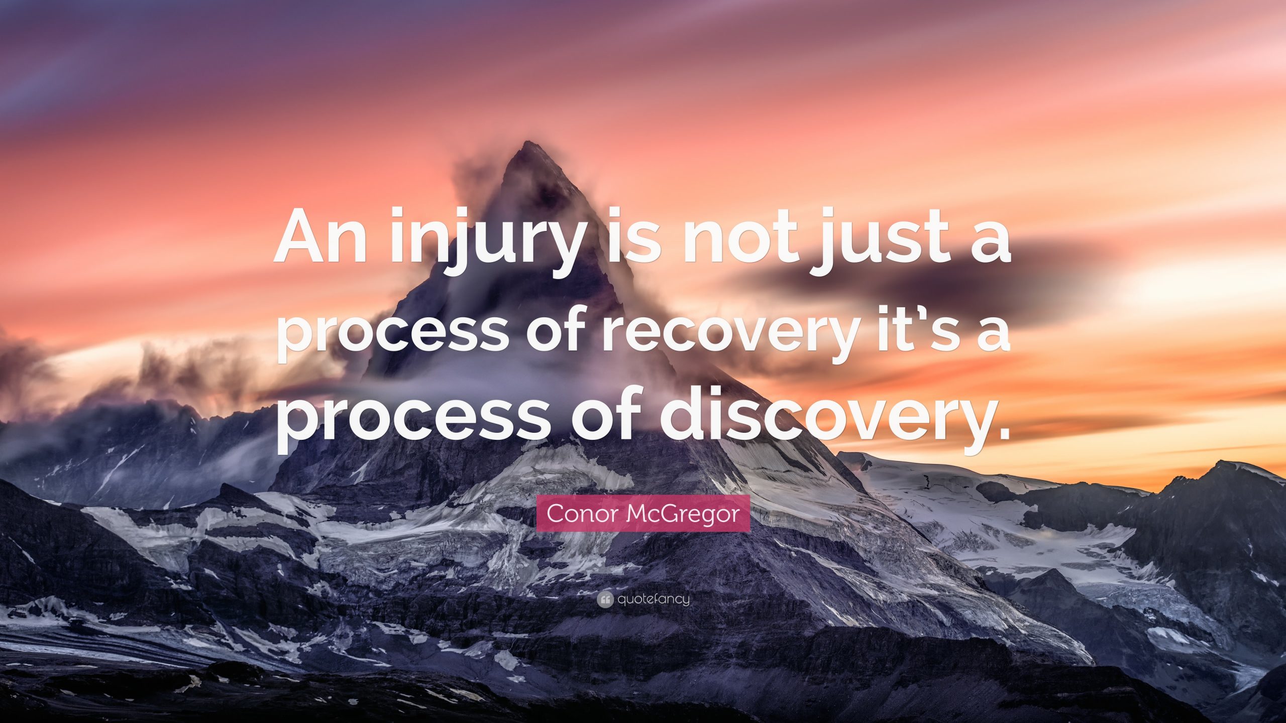 1 Injury is not just a process of recovery, it's a process of